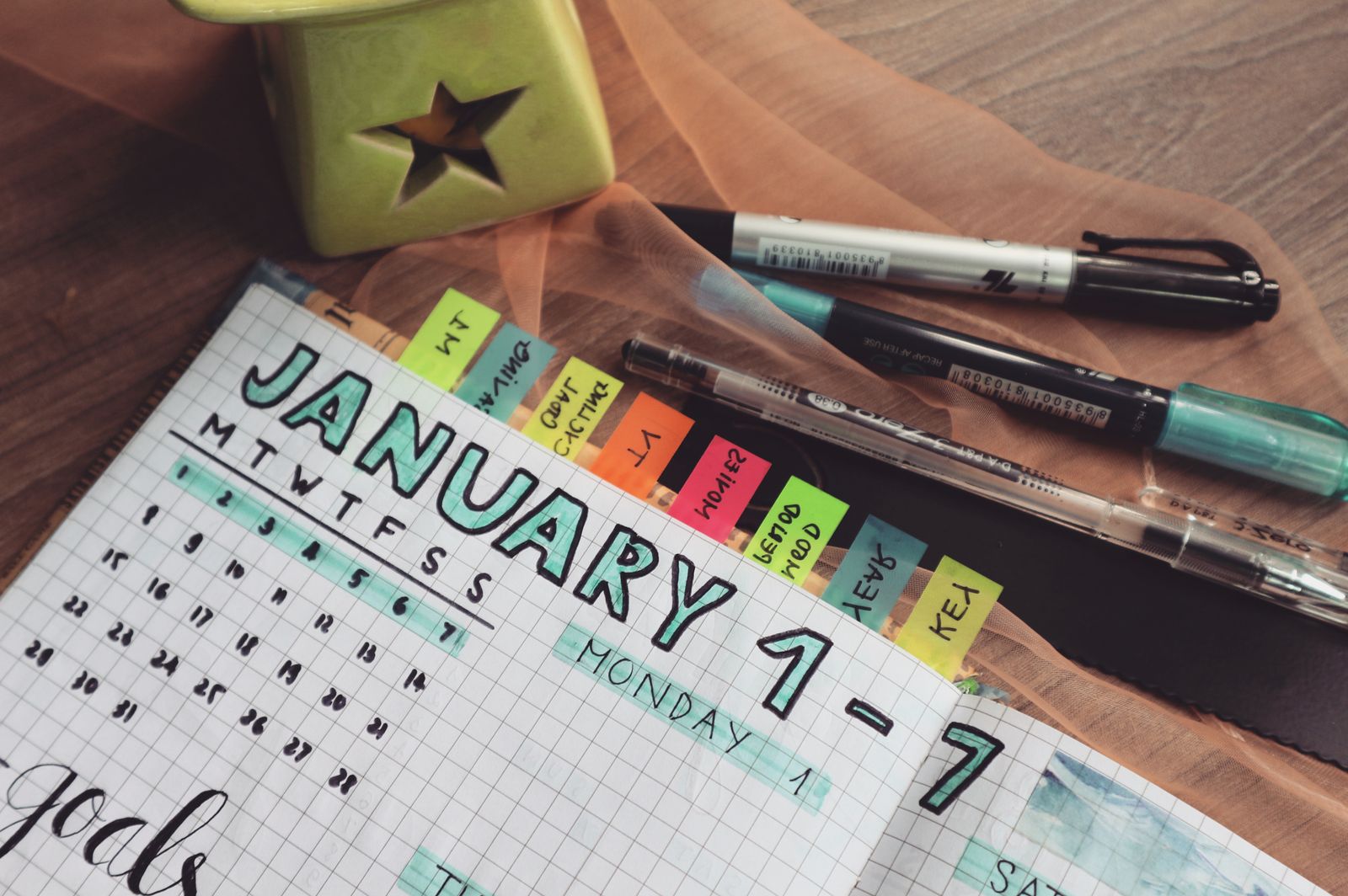 Content calendar and planning notebook for blog scheduling