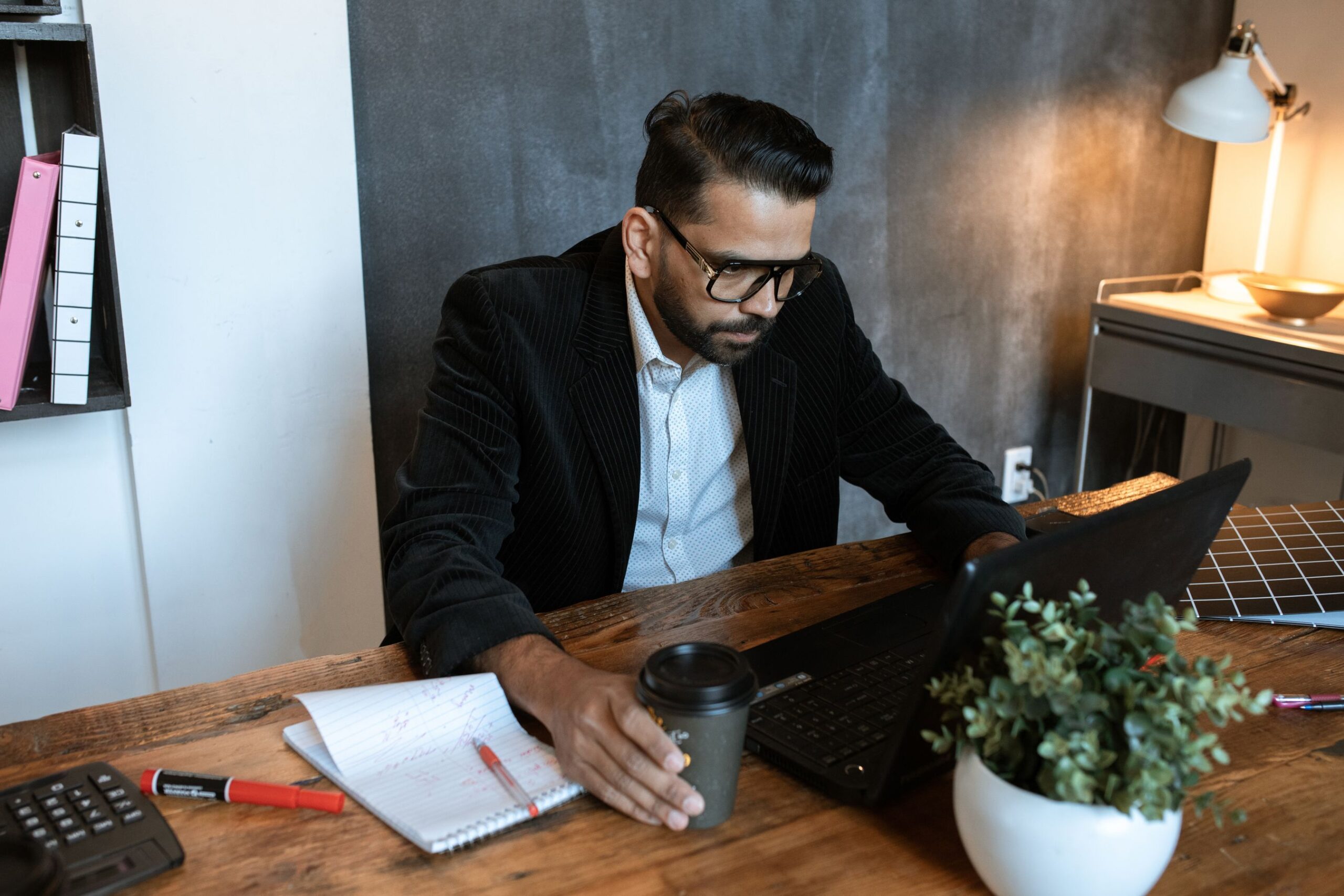 Small business owner checking whether his website shows up on Google