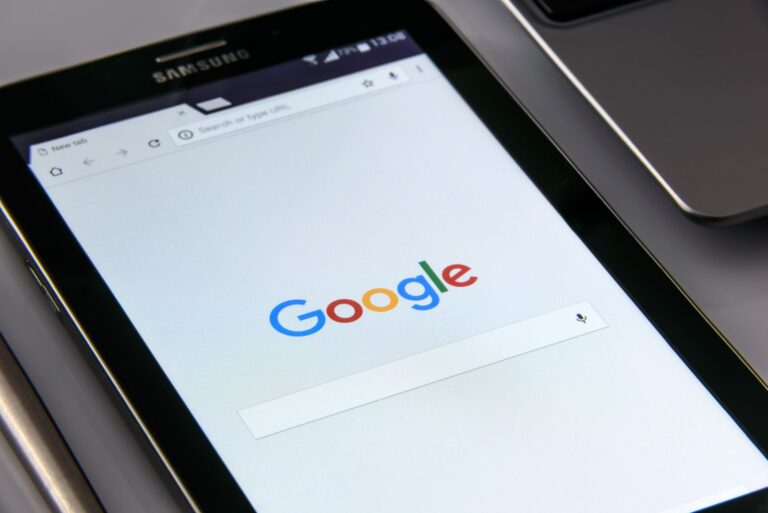 Does Google penalize AI content — a Google search page open on a tablet