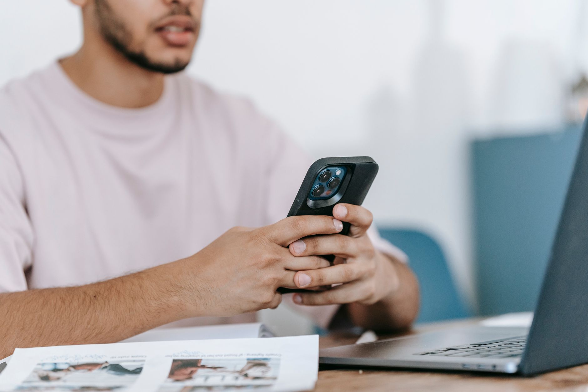 Person on a smartphone searching for a chiropractor near me