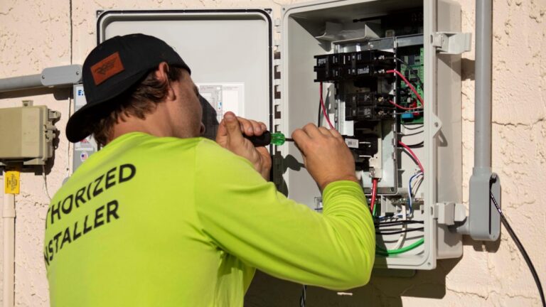 SEO for Electricians - Electrician at Panel