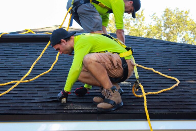 roofing seo roofers working on residential roof