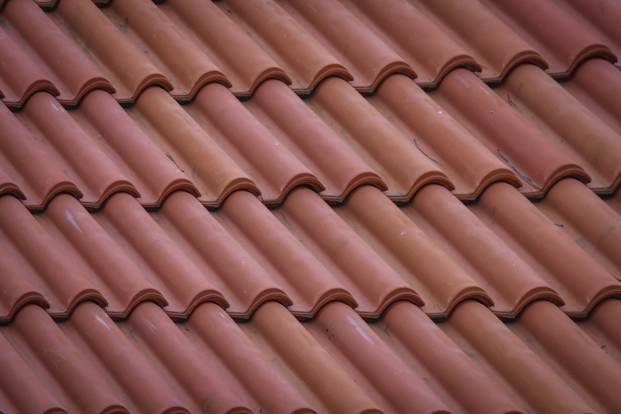 close-up of brown roof shingles on replacement roofing job