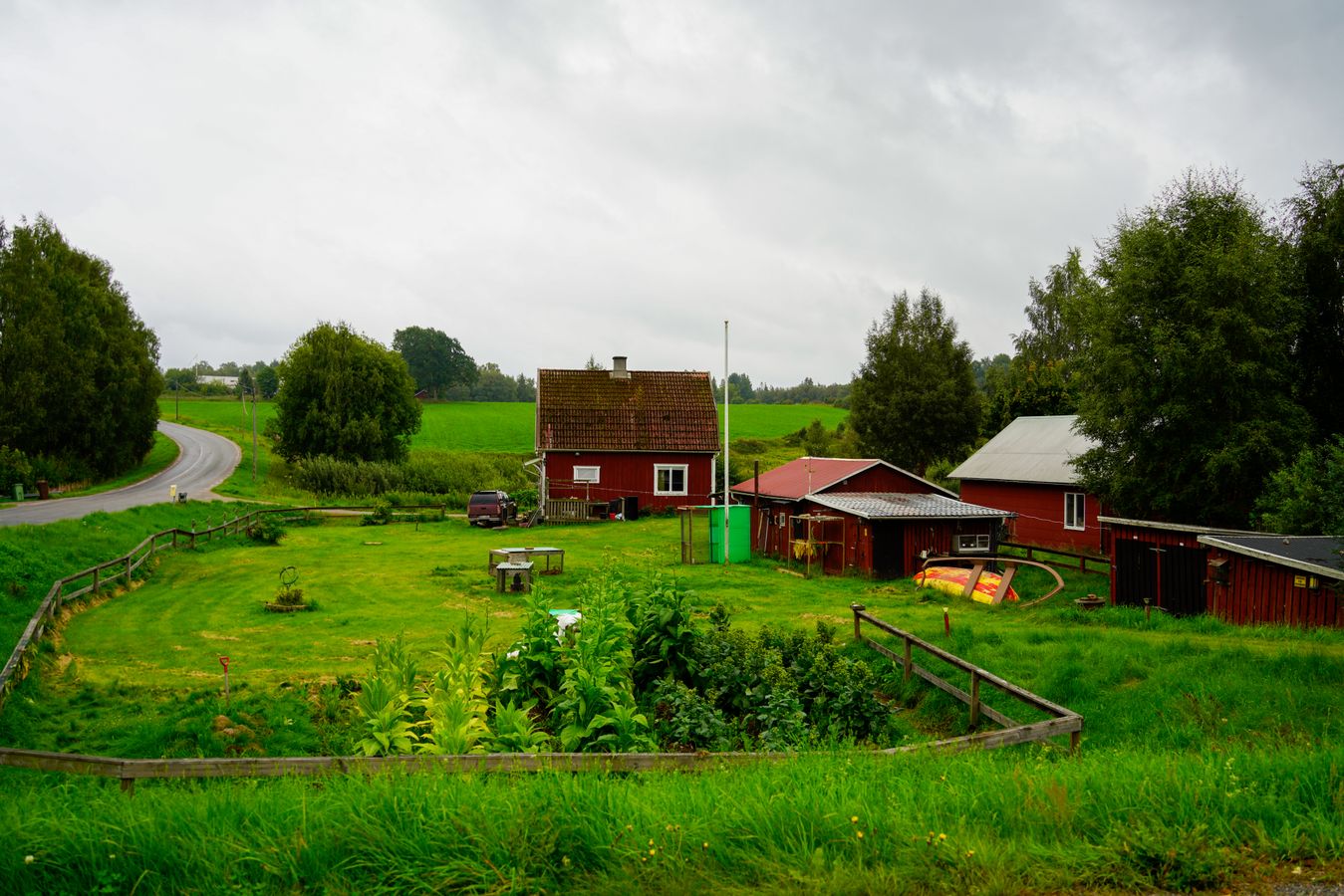 Rural home with a large lawn, the kind of property that typically runs on a septic system instead of city sewer